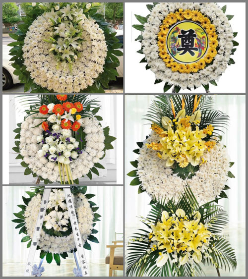 山东青岛平度市明村镇台头中村花圈速递